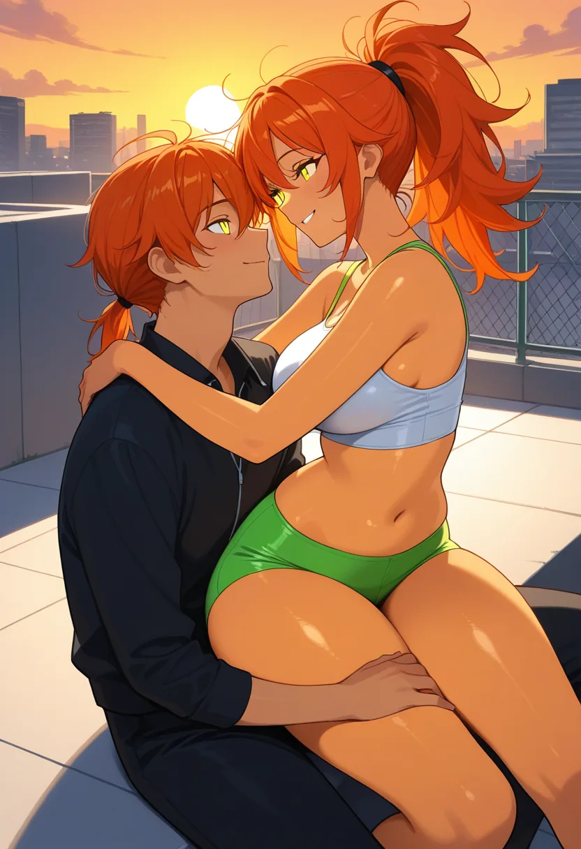Story 55: Watching The Sunset — panel 2 — gentle touch